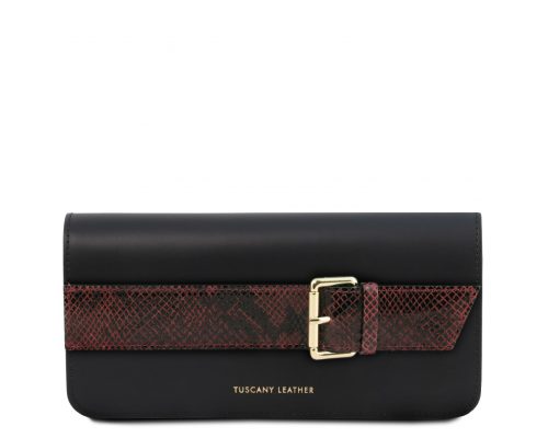 Leather clutch with chain strap Tuscany Leather TL141814